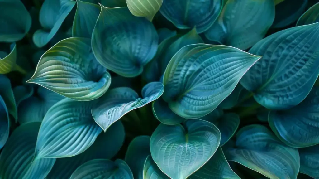 Hostas Blue Mouse Ears foliage