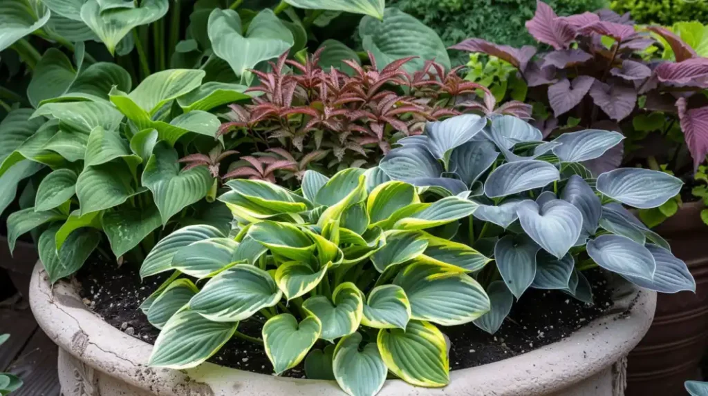 _beautifully_arranged_hosta_container